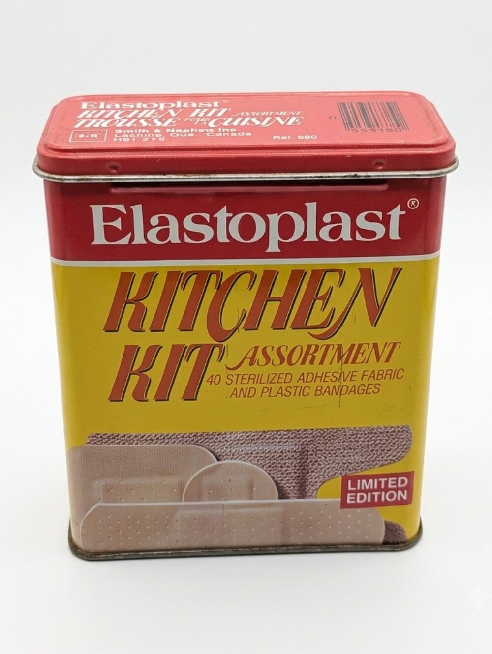 ⭐ 4/20$ ⭐ Retro Elastoplast Kitchen Kit Metal Tin Limited Edition